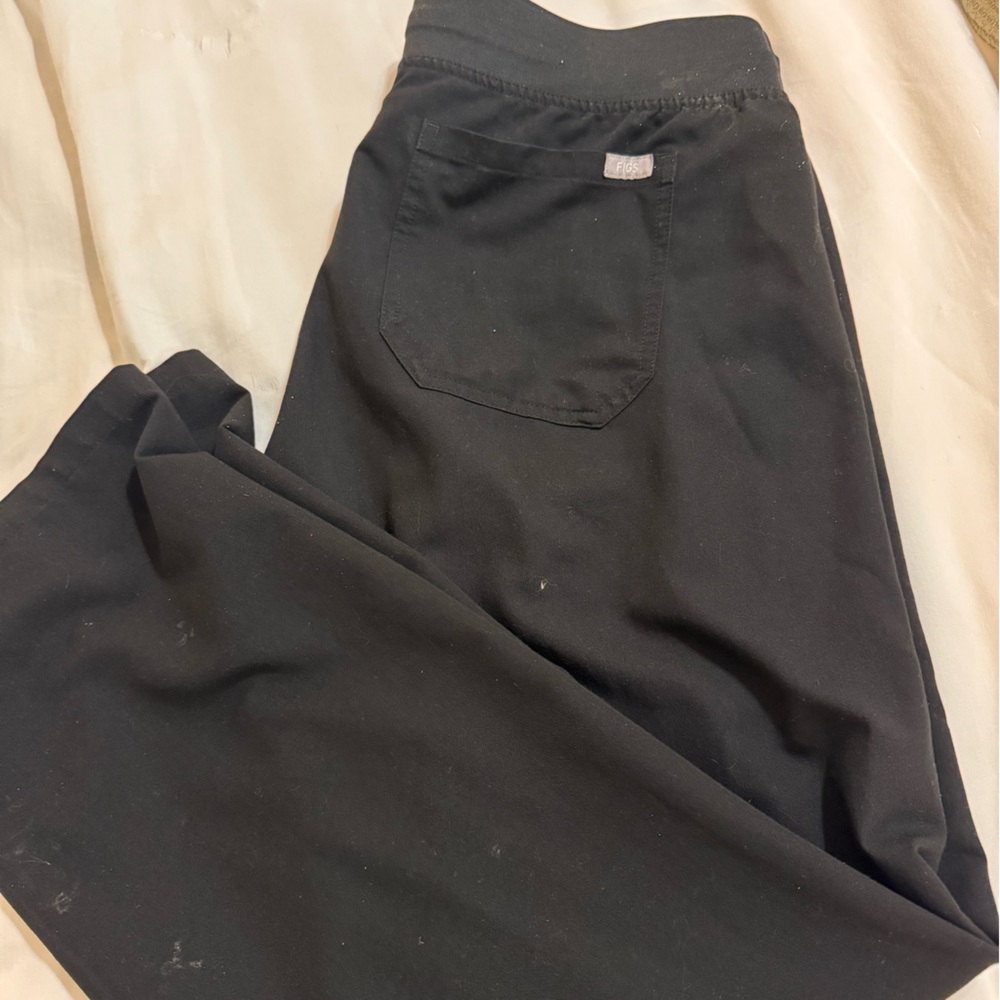 Figs Black Straight Leg Pants